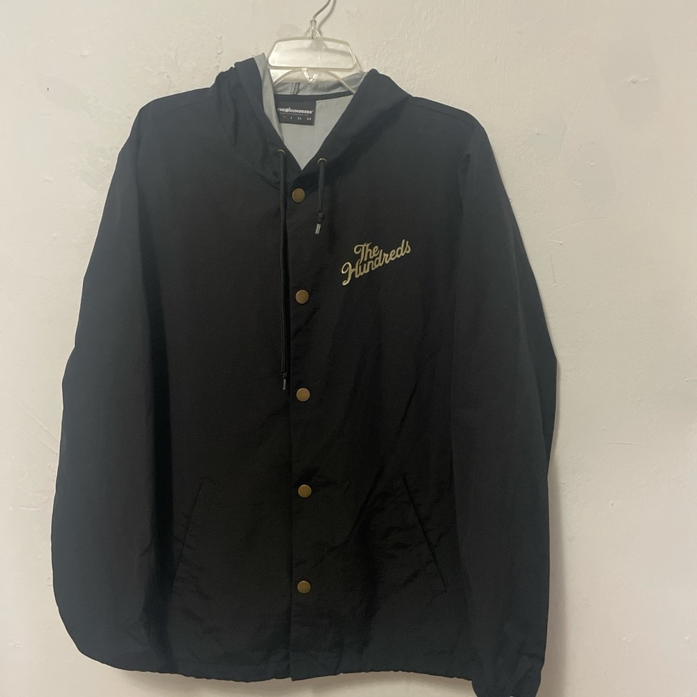 The Hundreds Men's Black Wind Breaker Jacket Size Medium